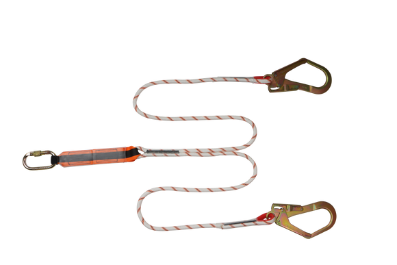 Double Kernmantle Lanyard 1.8M with Energy Absorber - Large Hook